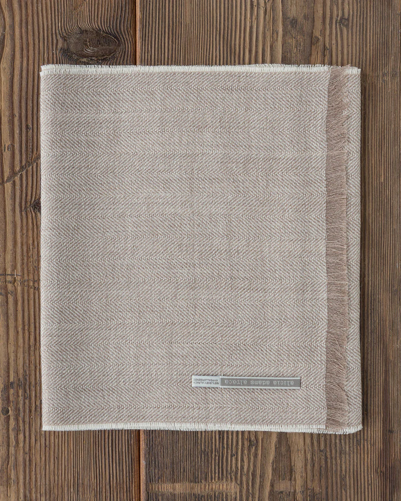 alicia adams alpaca whisper scarf, baby alpaca scarf, alpaca scarf for women, alpaca scarf,  alpaca scarf peru, lightweight scarf, ivory and taupe alpaca scarf