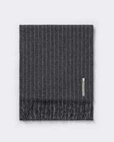 Alicia Adams Alpaca Pinstripe scarf, 100 baby alpaca scarf peru, alpaca scarf, baby alpaca wool scarf, alpaca wool scarf, charcoal and ivory alpaca scarf
