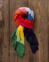 Alicia Adams Alpaca Rainbow Shawl, pride gift, alpaca scarf, alpaca vs cashmere, rainbow alpaca scarf