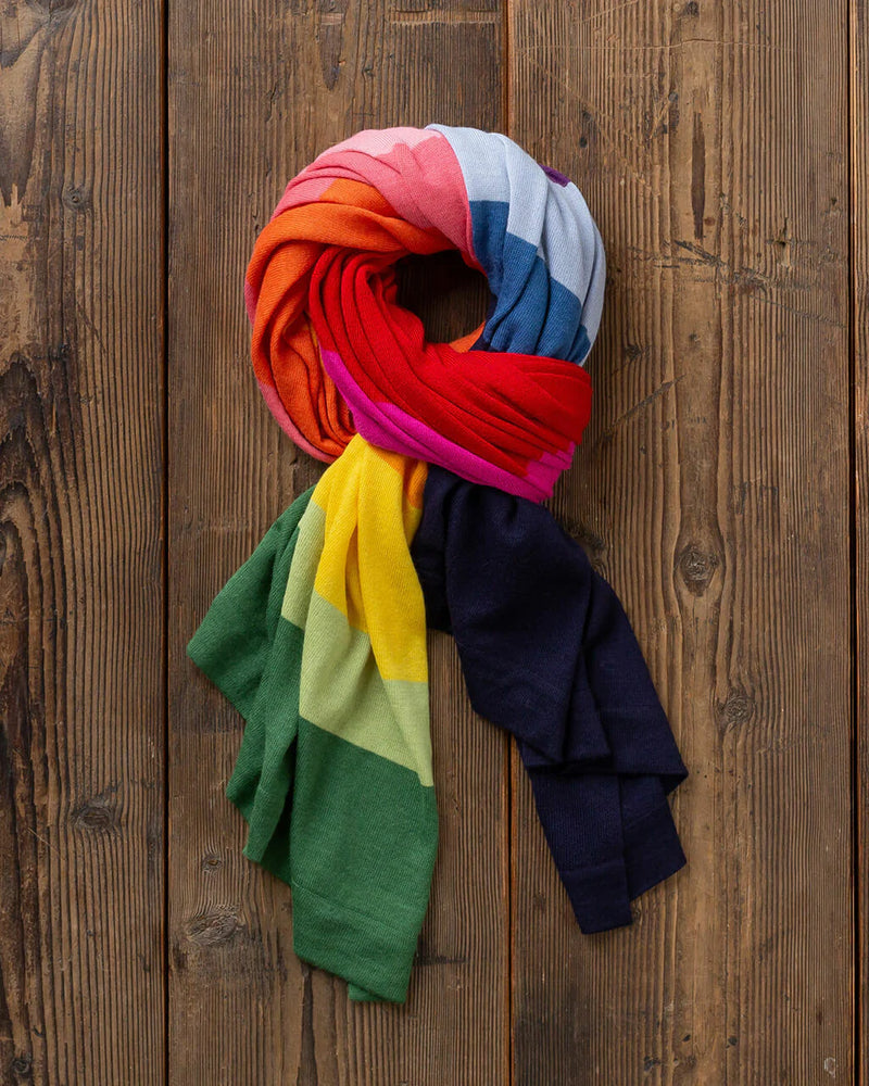 Alicia Adams Alpaca Rainbow Shawl, pride gift, alpaca scarf, alpaca vs cashmere, rainbow alpaca scarf