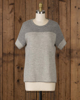 alicia adams alpaca alana top, womens alpaca sweater, lightweight womens alpaca top, alpaca sweater, alpaca vs cashmere, pearl grey womens alpaca top