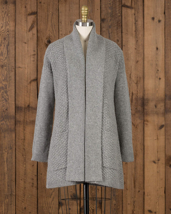 alicia adams alpaca women's whistler coatigan, alpaca blanket coat, alpaca coat womens, alpaca outerwear for women, grey alpaca sweater coat