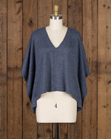 alicia adams alpaca frankie top, womens alpaca sweater, lightweight alpaca sweater,  denim blue womens alpaca sweater