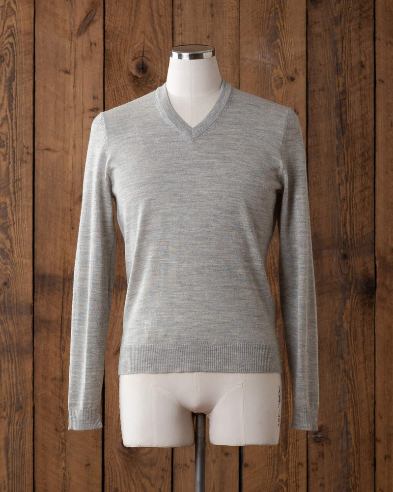 Alicia Adams Alpaca Rainbow Sweater for Men, pride gift, alpaca v neck sweater, alpaca sweater mens, pearl grey and rainbow alpaca sweater