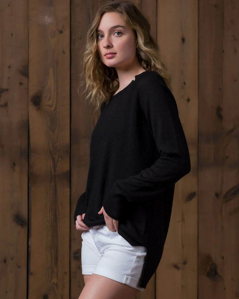 alicia adams alpaca brooke sweater, womens alpaca sweater, 100 alpaca sweater for women, lightweight alpaca sweater, black womens alpaca sweater
