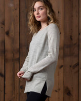 alicia adams alpaca brooke sweater, womens alpaca sweater, 100 alpaca sweater for women, lightweight alpaca sweater, carbon grey womens alpaca sweater