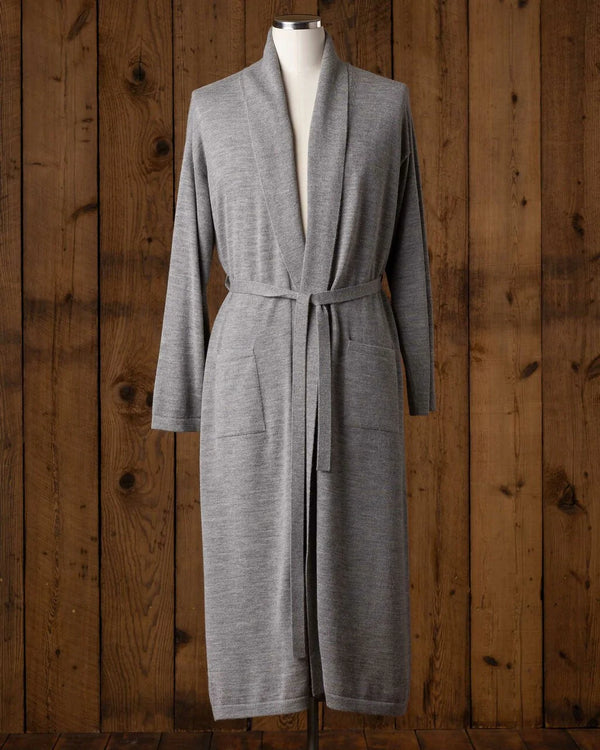 Alicia Adams Alpaca 100% Baby Alpaca Chill Robe, baby alpaca bathrobe, luxury mens alpaca bathrobe