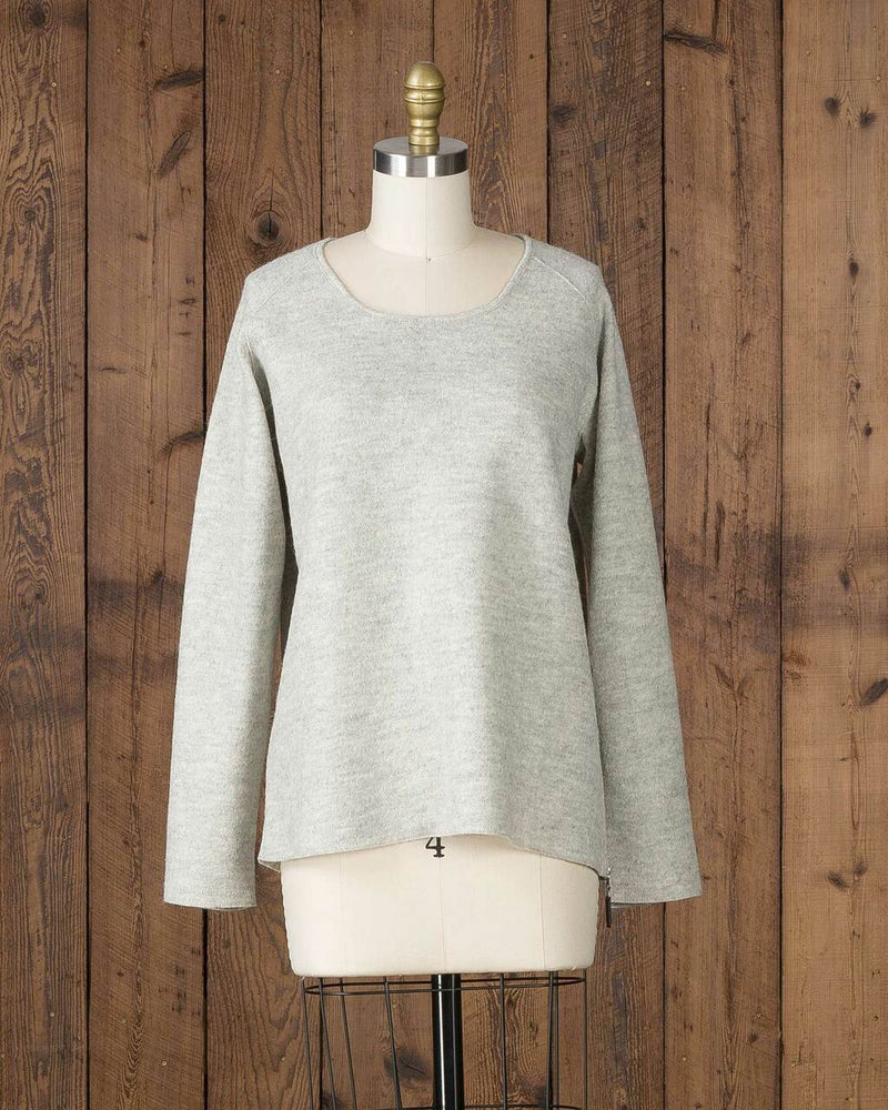 Alicia Adams Alpaca Verbier Side Zip, alpaca sweaters womens, alpaca clothing, baby alpaca sweater, alpaca vs cashmere, pearl grey alpaca sweater