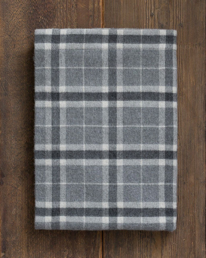 alicia adams alpaca aberdeen throw, plaid alpaca throw blanket, alpaca throw, fair trade alpaca bedding, dark gray and charcoal plaid alpaca throw