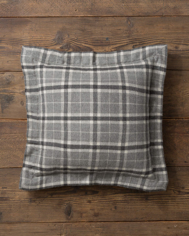 Alicia Adams Alpaca Aberdeen Euro Pillow, alpaca pillow, alpaca throw pillow, alpaca decorative pillow, alpaca vs cashmere, charcoal grey alpaca euro pillow