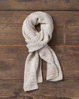 alicia adams alpaca davos scarf, womens handknit alpaca scarf, alpaca scarf,  fair trade made scarf, alpaca vs cashmere, taupe tan alpaca scarf