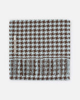 Alicia Adams Alpaca Houndstooth Scarf, alpaca scarf, 100 alpaca scarf, alpaca scarf mens, alpaca vs cashmere, light brown and light blue alpaca scarf