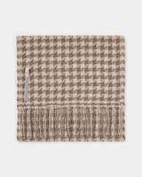 Alicia Adams Alpaca Houndstooth Scarf, alpaca scarf, 100 alpaca scarf, alpaca scarf mens, alpaca vs cashmere, taupe and dark taupe alpaca scarf