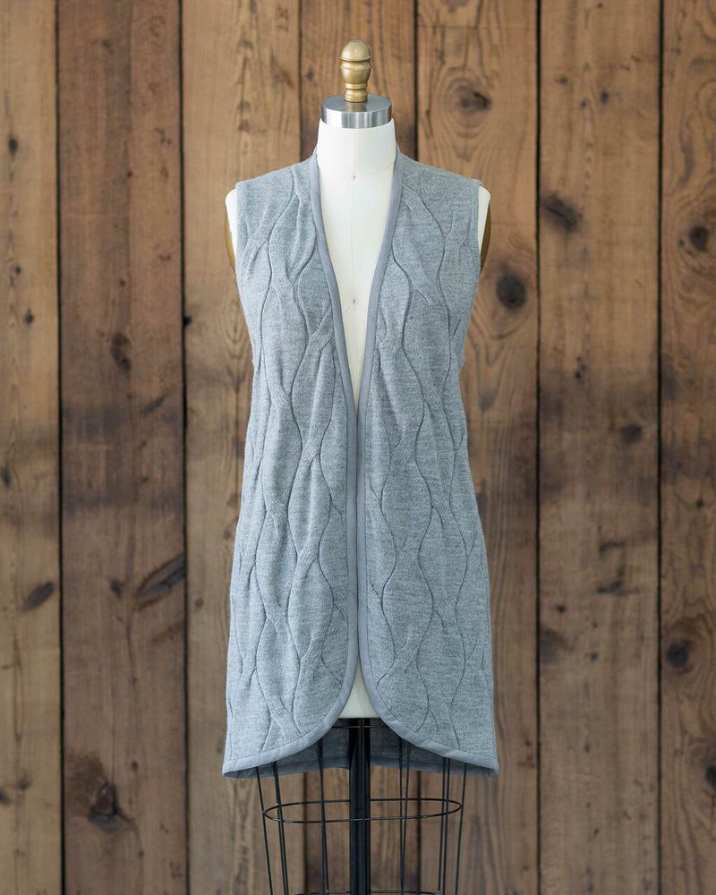alicia adams alpaca chloe vest, womens alpaca vest, alpaca vest, alpaca sweater, alpaca clothing, alpaca vs cashmere, grey alpaca vest