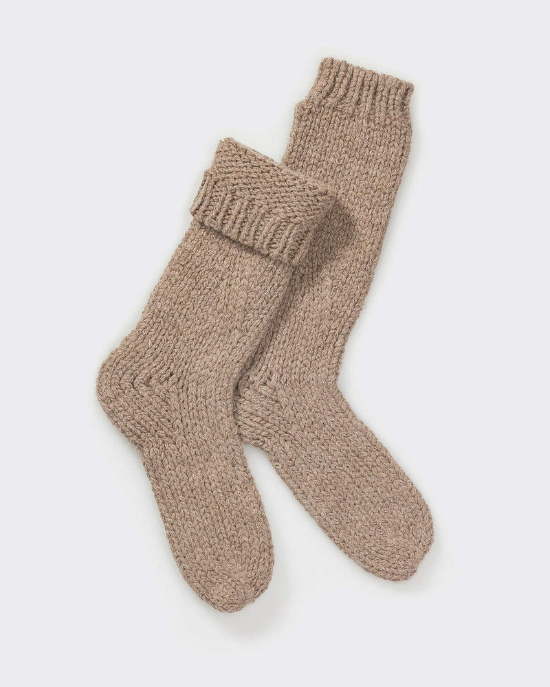 Alicia Adams Alpaca Lounge Sock, alpaca socks, womens alpaca socks, alpaca socks men, alpaca wool socks, taupe alpaca socks