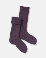 Alicia Adams Alpaca Lounge Sock, alpaca socks, womens alpaca socks, alpaca socks men, alpaca wool socks, dark purple alpaca socks