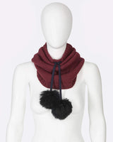 Alicia Adams Alpaca Alpina Snood, alpaca scarf, alpaca accessories, alpaca gifts, baby alpaca scarf, alpaca vs cashmere, bordeaux and navy alpina snood