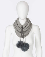 Alicia Adams Alpaca Alpina Snood, alpaca scarf, alpaca accessories, alpaca gifts, baby alpaca scarf, alpaca vs cashmere, light grey and grey alpina snood