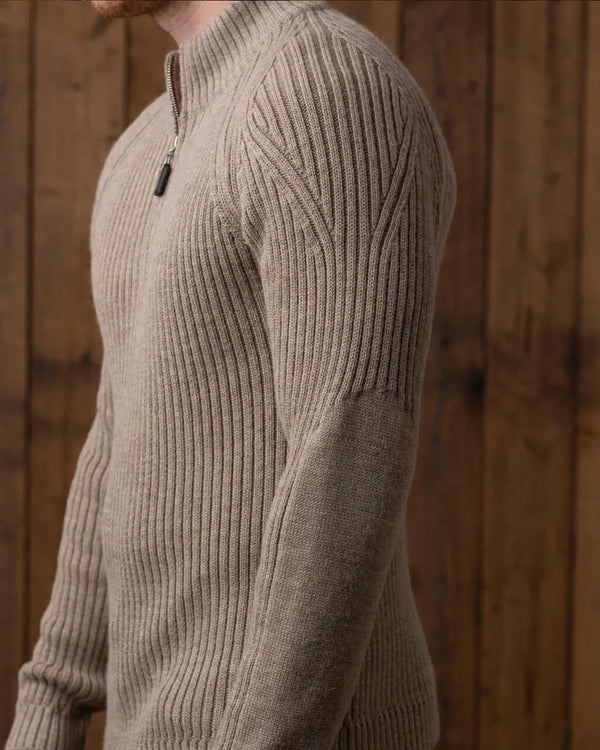 Alicia Adams Alpaca Leo Zip Sweater, mens alpaca sweater, mens zip cardigan, 100 alpaca sweater mens, alpaca sweater, light taupe alpaca wool sweater