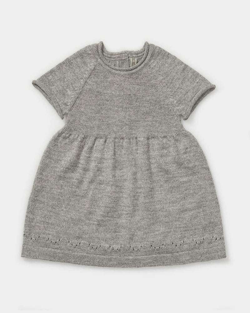 Alicia Adams Alpaca Mila Dress, alpaca dress, alpaca baby clothes, alpaca clothing, 100 baby alpaca, alpaca vs cashmere, light grey alpaca dress