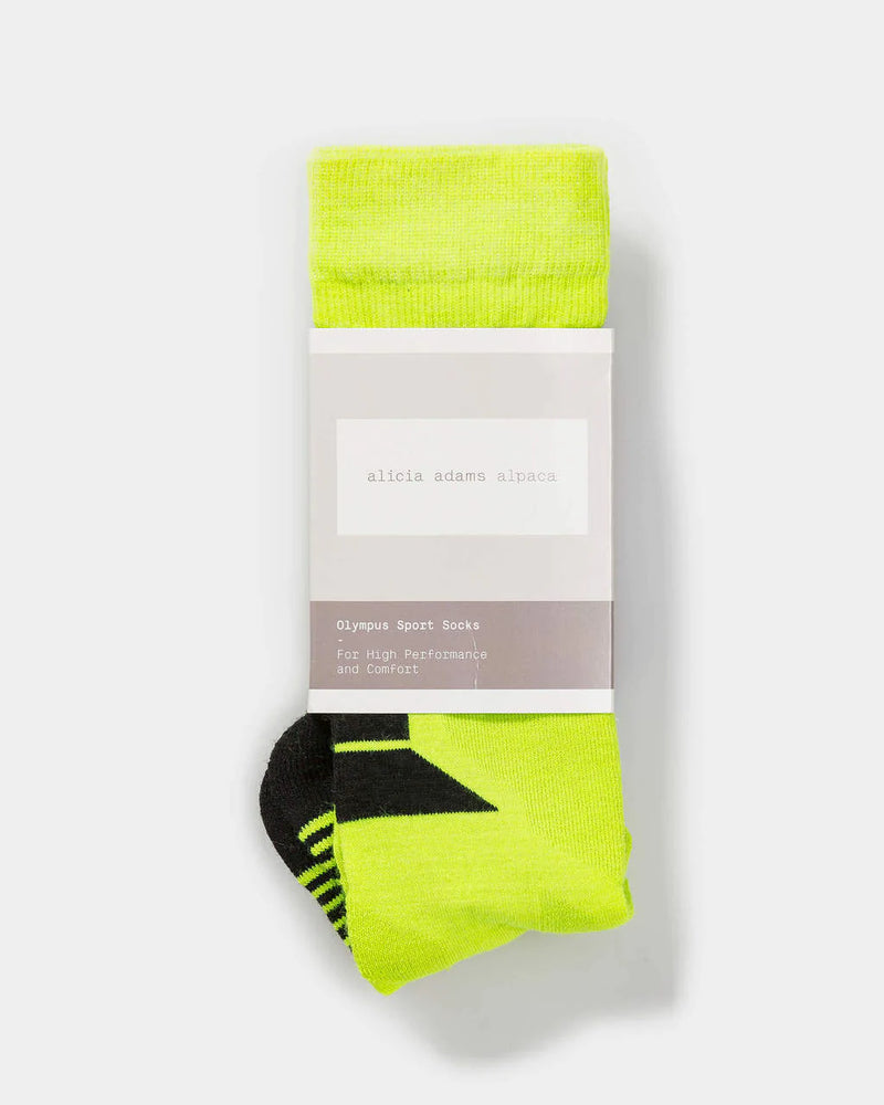 Alicia Adams Alpaca Olympus Sport Sock - 100% baby alpaca , alpaca socks mens, womens alpaca socks,  alpaca socks for sale, yellow and black alpaca socks
