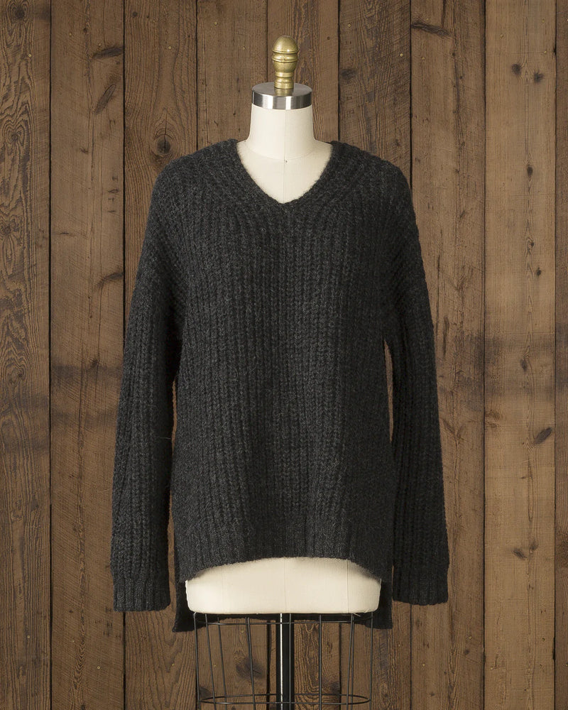 Alicia Adams Alpaca Oversized Sweater, alpaca sweaters women, oversized alpaca sweater, oversized sweaters for women, black melange alpaca sweater