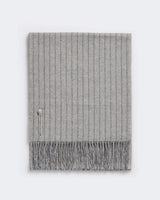 Alicia Adams Alpaca Pinstripe scarf, 100 baby alpaca scarf peru, alpaca scarf, baby alpaca wool scarf, alpaca wool scarf, light grey and navy blue alpaca scarf