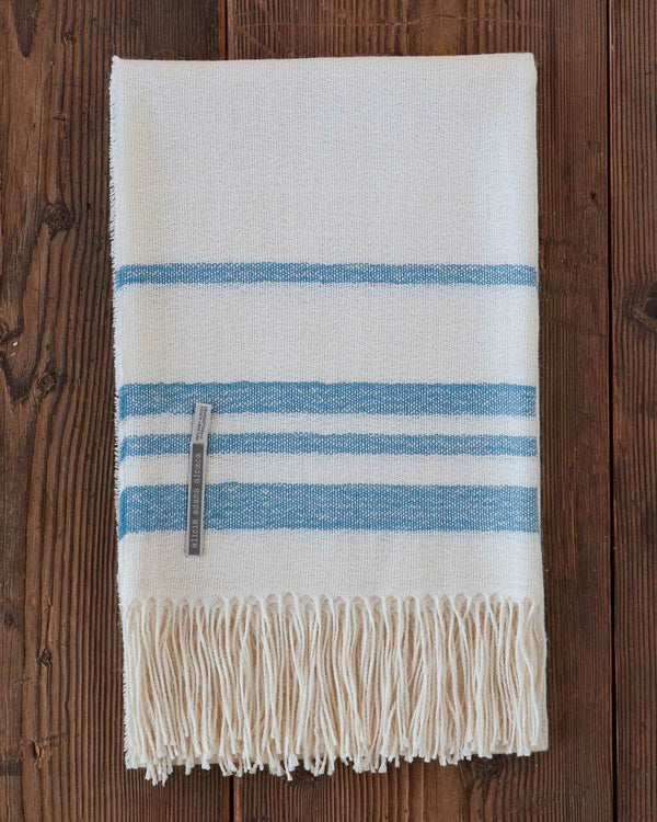 alicia adams alpaca sail throw, baby alpaca throw blanket, alpaca throw, alpaca throw blanket, alpaca vs cashmere, ivory and azure blue alpaca throw