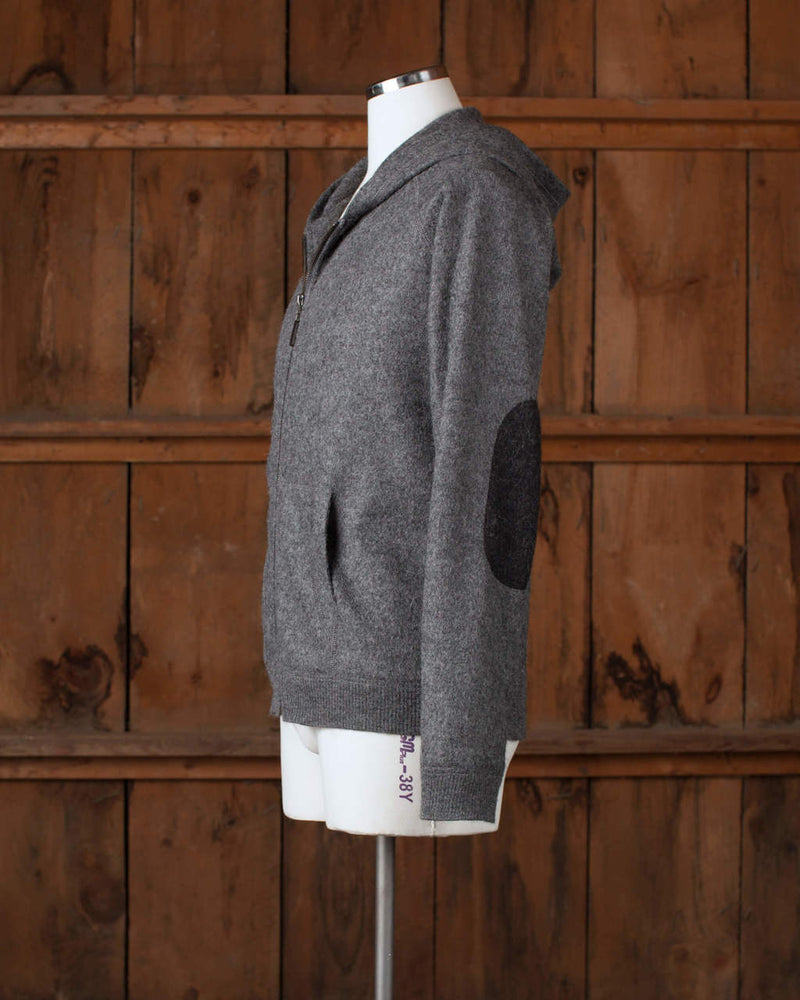 alicia adams alpaca verbier zip up hoodie, alpaca hoodie mens, mens alpaca wool sweater, alpaca hoodie sweater, charcoal grey alpaca zip up sweater