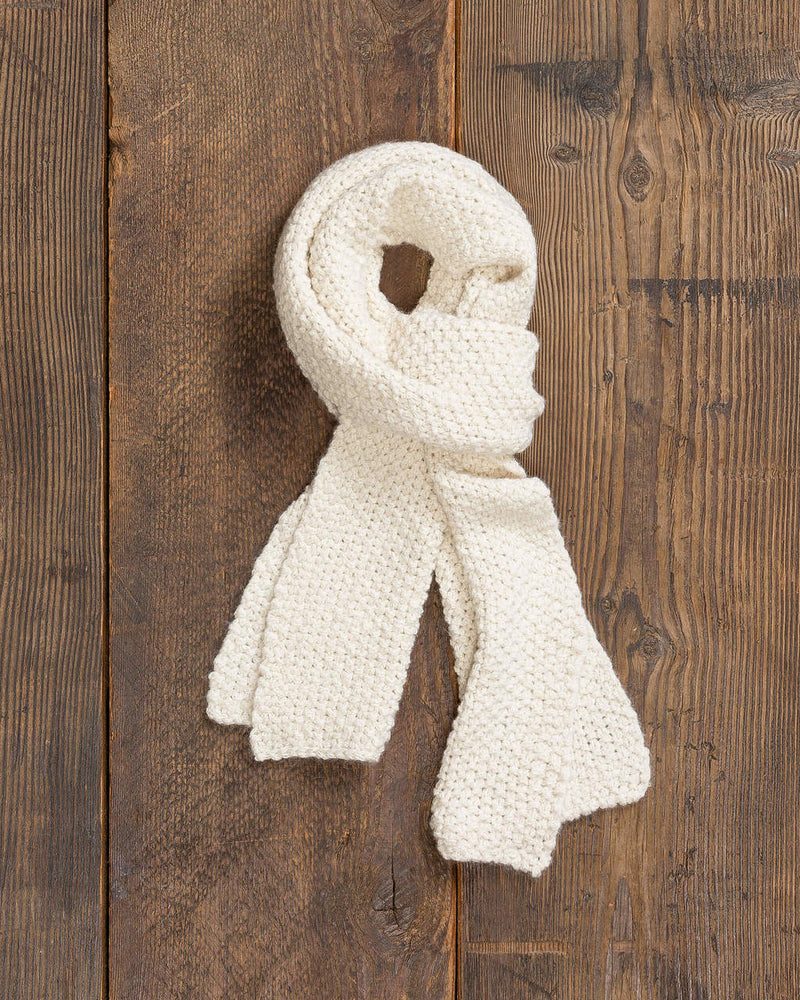 Alicia Adams Alpaca whistler scarf, womens alpaca scarf, knitted alpaca scarf, all fair-trade made in peru, alpaca vs cashmere, ivory alpaca scarf