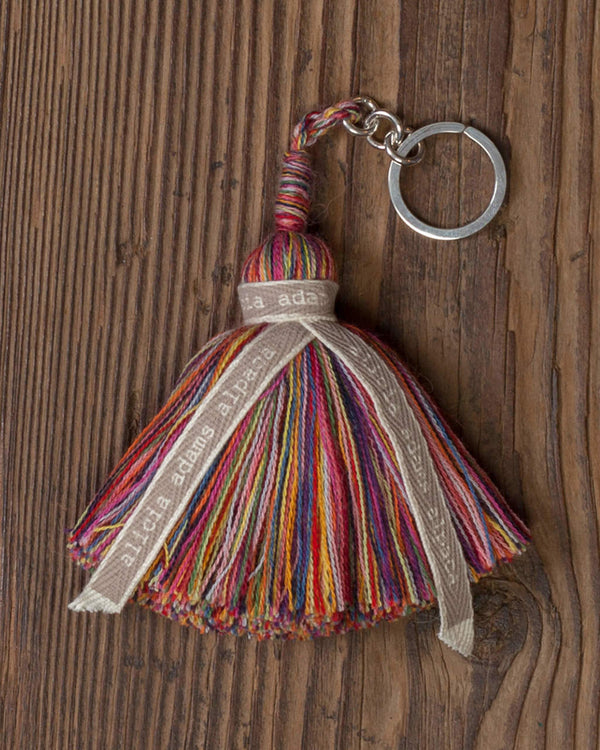 Alicia Adams Alpaca  Rainbow Keychain, pride gifts, alpaca accessories,  alpaca keychain, alpaca keychain peru, rainbow alpaca keychain