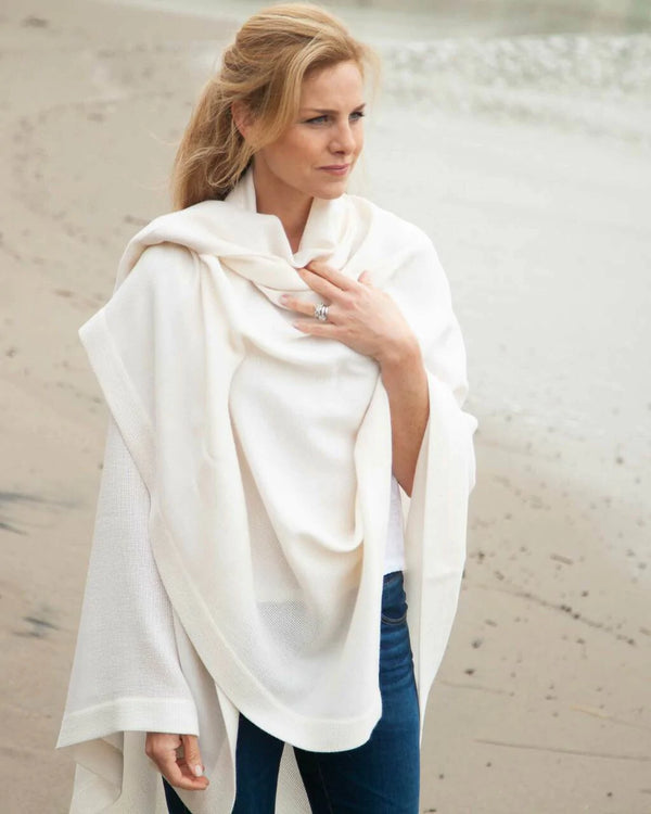 Alicia Adams Alpaca Ibiza Wrap, lightweight baby alpaca wrap, alpaca wrap, alpaca wool wrap, alpaca vs cashmere, ivory white baby alpaca throw