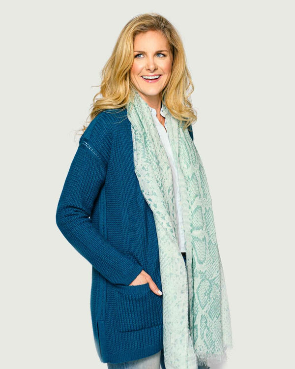 Alicia adams alpaca zuma cardigan, womens lightweight alpaca cardigan sweater, 100 alpaca sweater for women,  oceanside green alpaca sweater
