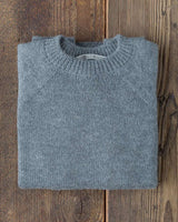 Alicia Adams Alpaca Mens Crew Neck Sweater, mens alpaca wool sweater, alpaca sweater mens, alpaca clothing, alpaca sweater, chambray blue alpaca crew neck sweater