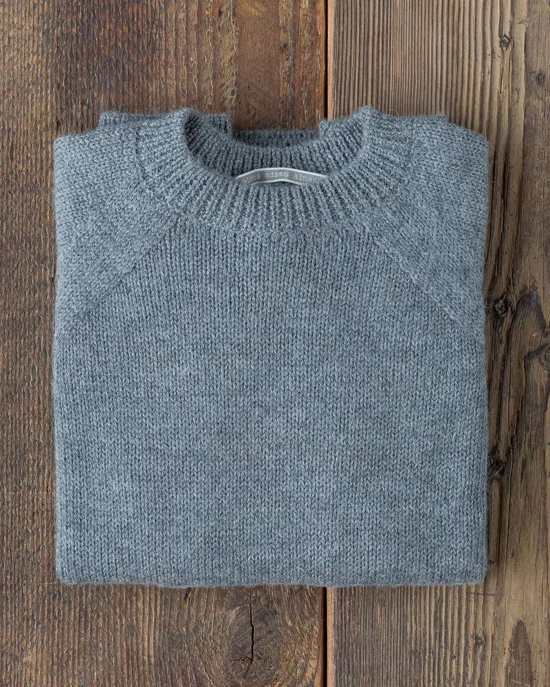 Alicia Adams Alpaca Mens Crew Neck Sweater, mens alpaca wool sweater, alpaca sweater mens, alpaca clothing, alpaca sweater, chambray blue alpaca crew neck sweater