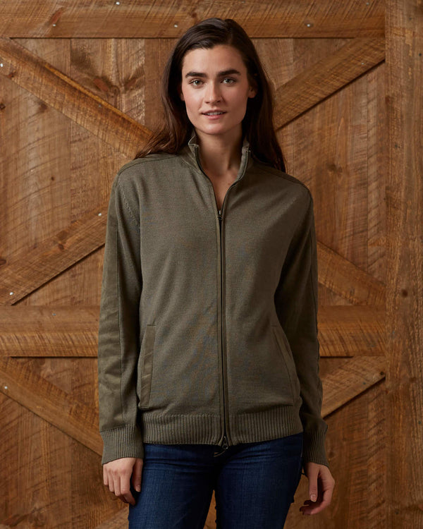 Alicia Adams Alpaca Damien Sweater for Women, alpaca sweater, alpaca zip up sweater, alpaca clothing, alpaca sweaters womens, moss green alpaca sweater