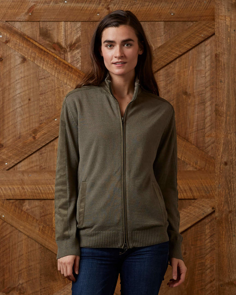 Alicia Adams Alpaca Damien Sweater for Women, alpaca sweater, alpaca zip up sweater, alpaca clothing, alpaca sweaters womens, moss green alpaca sweater