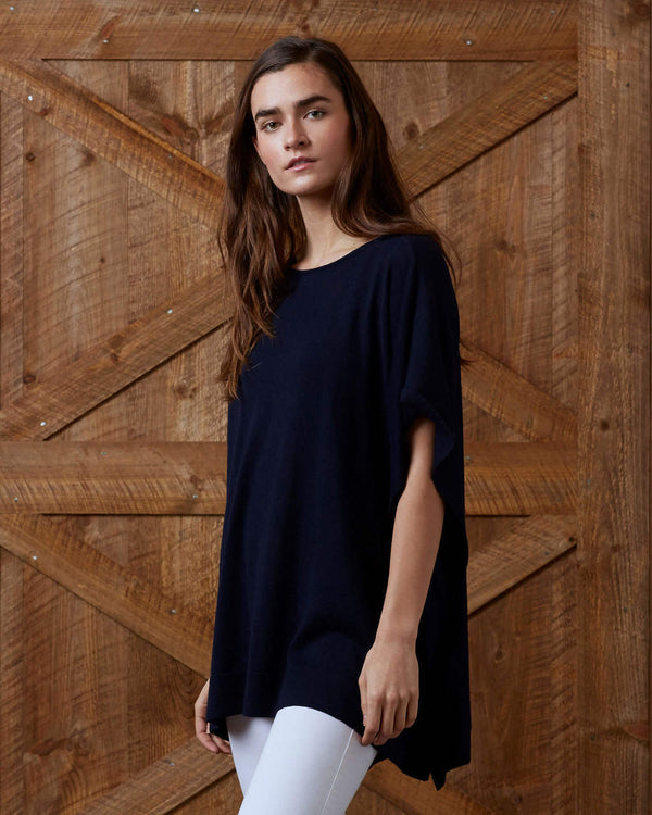 alicia adams alpaca jamie sweater, luxury womens sweater, 100% baby alpaca, womens loose alpaca sweater, women's plus size alpaca sweater, luxury sweater, navy blue alpaca sweater, alpaca apparel, sustainable fashion, softer than cashmere,  ecofriendly alpaca sweater