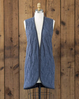 alicia adams alpaca chloe vest, womens alpaca vest, alpaca vest, alpaca sweater, alpaca clothing, alpaca vs cashmere, denim blue alpaca vest