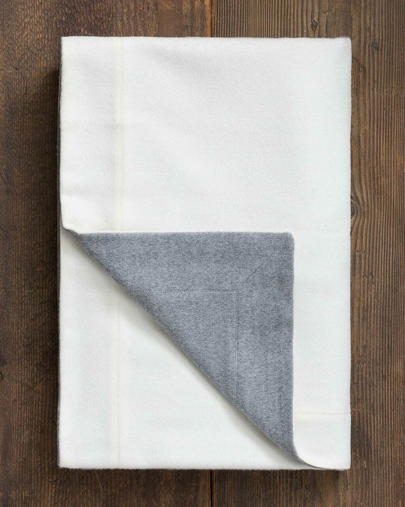 Alicia Adams Alpaca Hudson Throw, reversible alpaca throw blanket, alpaca throw, alpaca vs cashmere, ivory and light grey alpaca throw