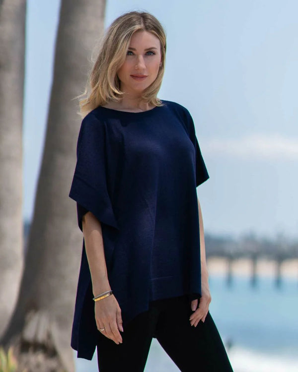 alicia adams alpaca jamie sweater, luxury womens sweater, 100% baby alpaca, womens loose alpaca sweater, women's plus size alpaca sweater, luxury sweater, navy blue alpaca sweater, alpaca apparel, sustainable fashion, softer than cashmere,  ecofriendly alpaca sweater