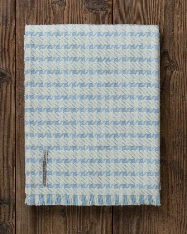 alicia adams alpaca kingston throw, alpaca blanket, alpaca throws and blankets, 100 alpaca blanket, houndstooth alpaca throw, ice blue alpaca throw