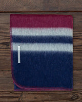 Alicia Adams Alpaca Field Blanket, alpaca home throw, baby alpaca throw blanket, bordeaux navy and light grey alpaca throw blanket