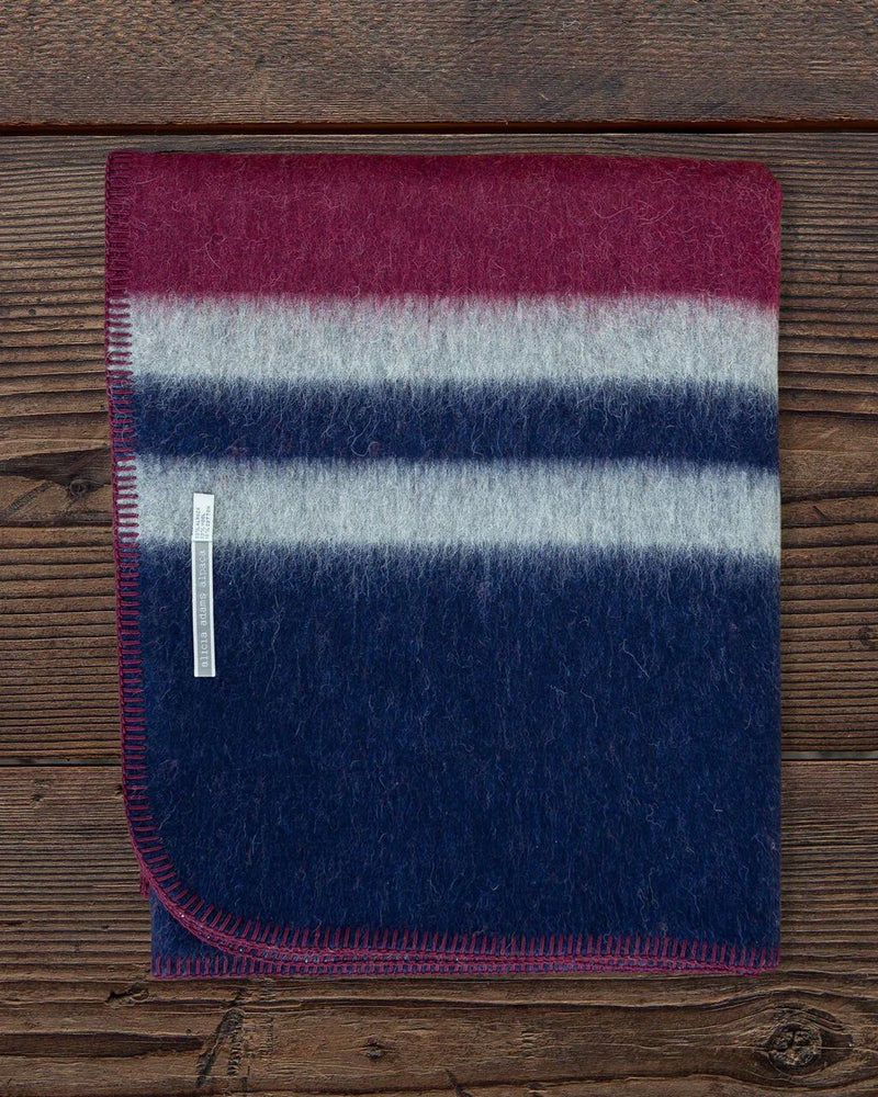 Alicia Adams Alpaca Field Blanket, alpaca home throw, baby alpaca throw blanket, bordeaux navy and light grey alpaca throw blanket
