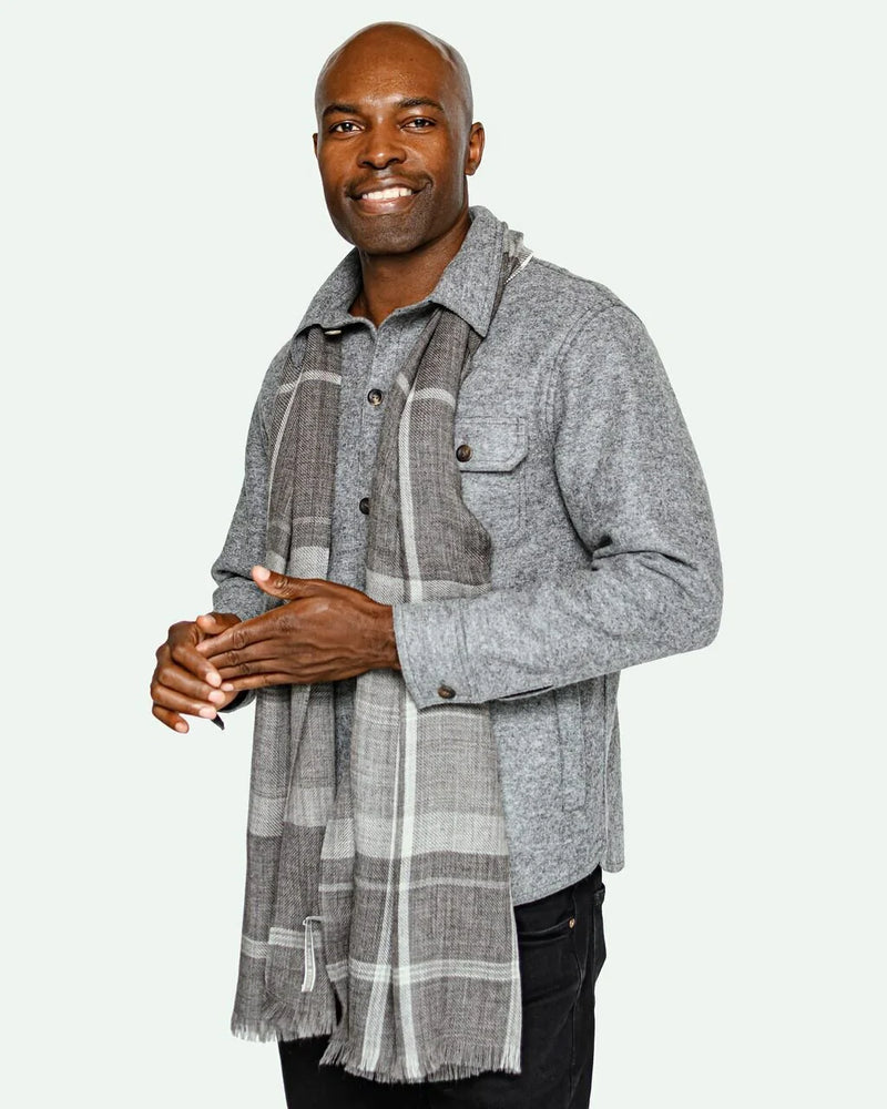 alicia adams alpaca osborne jacket, mens alpaca shirt jacket, alpaca outerwear for men, alpaca jacket, dark grey mens alpaca shirt jacket