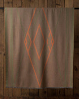 Alicia Adams Alpaca Mystic Throw blanket, baby alpaca throw blanket, green and orange alpaca throw, alpaca throw blanket, luxury alpaca blanket