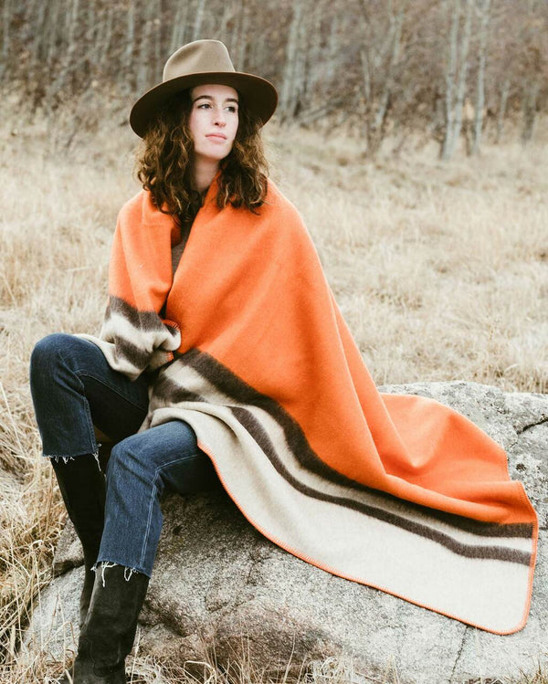 Alicia Adams Alpaca Aspen Cape, alpaca poncho cape for women, alpaca poncho womens, alpaca wrap, firecracker, light taupe and dark taupe alpaca cape