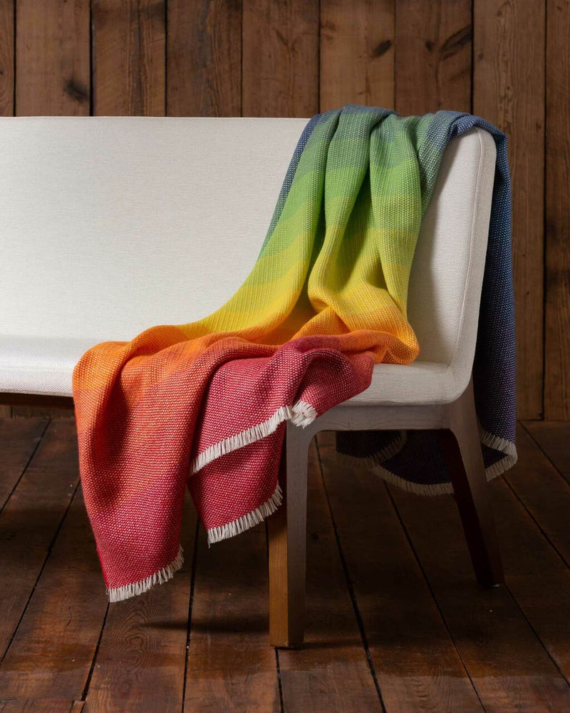 alicia adams alpaca anniversary throw wrap, baby alpaca throw wrap, pride gifts, alpaca wrap,  rainbow baby alpaca wrap