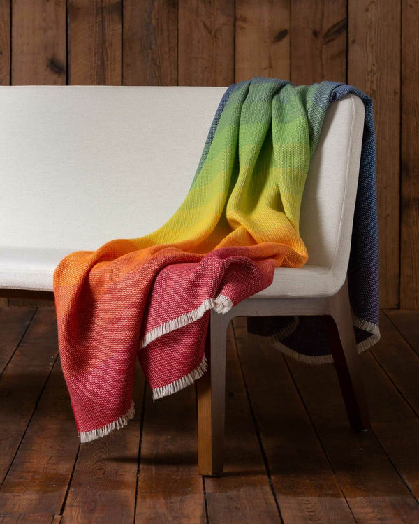alicia adams alpaca anniversary throw blanket, baby alpaca throw blanket, pride gifts, alpaca throw,  rainbow baby alpaca blanket