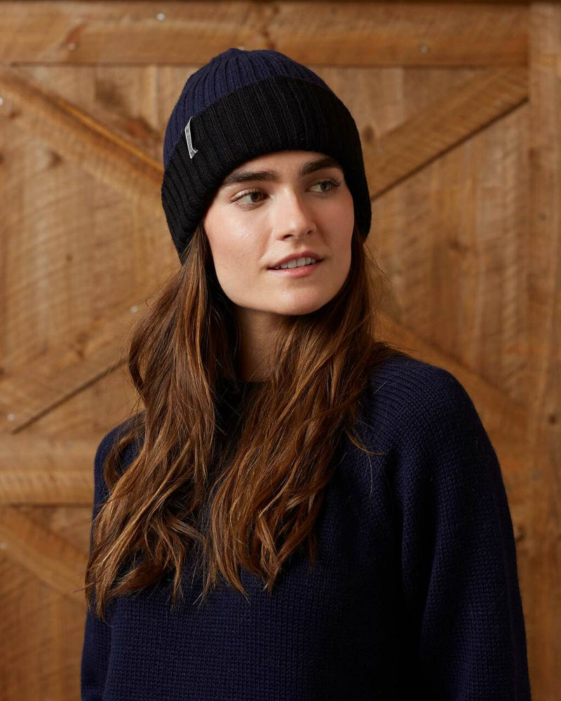 Alicia Adams Alpaca Reversible Hat for Women, 100 alpaca hat, 100 baby alpaca beanie hat, baby alpaca hat, blue and grey baby alpaca hat